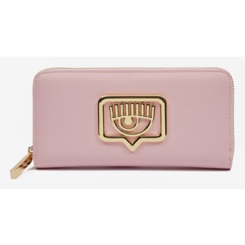 chiara ferragni eyelike buckle wallet pink polyurethane σε προσφορά