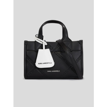 karl lagerfeld skuare sm embossed handbag black polyurethane