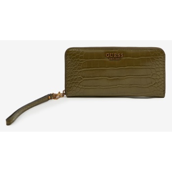 guess laurel wallet green outer part - 100% polyurethane;