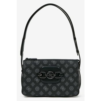 guess hensely logo handbag black 100% polyurethane