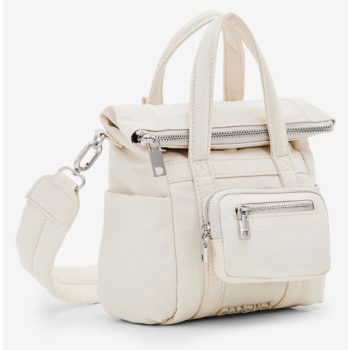 desigual basic modular voyager micro handbag white outer σε προσφορά