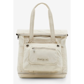 desigual basic modular voyager handbag white outer part  σε προσφορά