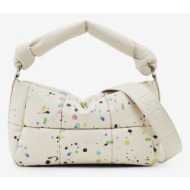 desigual splatter 23 puffy rennes handbag white recycled polyurethane