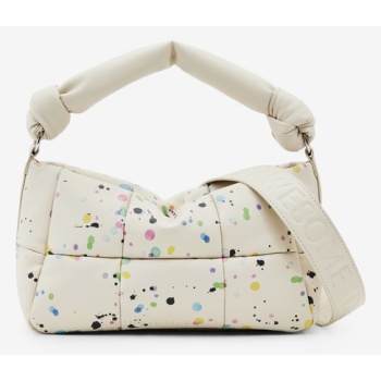 desigual splatter 23 puffy rennes handbag white recycled σε προσφορά