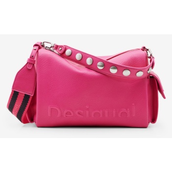 desigual half logo habana handbag pink 100% polyurethane σε προσφορά