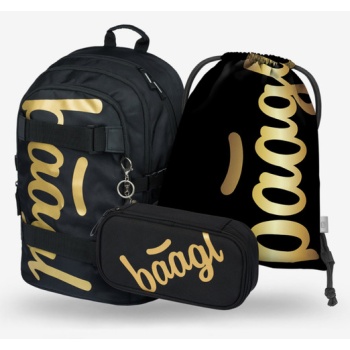 baagl skate gold school set black 100% polyester σε προσφορά