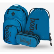 baagl coolmate ocean blue school set blue synthetic