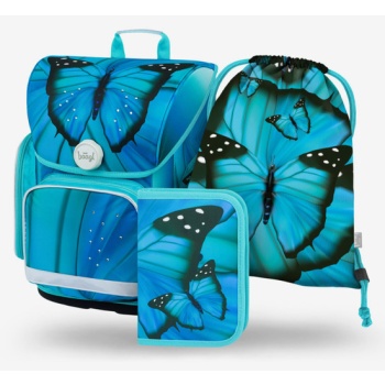 baagl ergo butterfly school set blue 100% polyester σε προσφορά