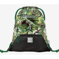 baagl dinosaurs gymsack green 100% polyester