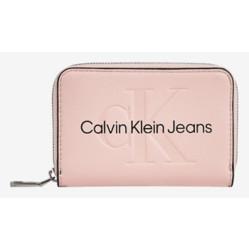 calvin klein jeans wallet pink 100% polyurethane σε προσφορά