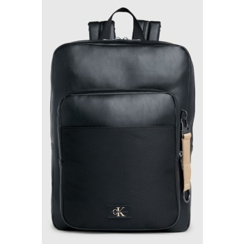 calvin klein jeans backpack black 43% recycled polyester σε προσφορά