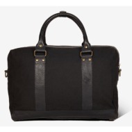 bagind voyage misty travel bag black textile, genuine leather