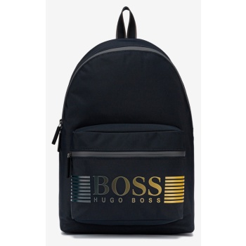 boss pixel backpack blue 100% polyamide σε προσφορά