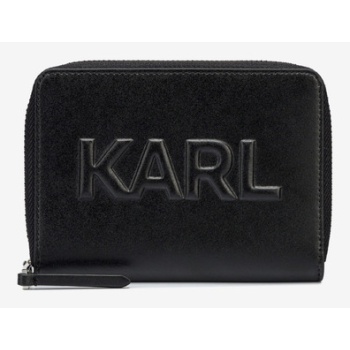 karl lagerfeld wallet black 100% real leather