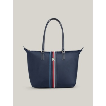 tommy hilfiger handbag blue 90% recycled nylon, 5% recycled σε προσφορά