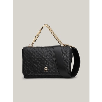 tommy hilfiger handbag black faux leather σε προσφορά