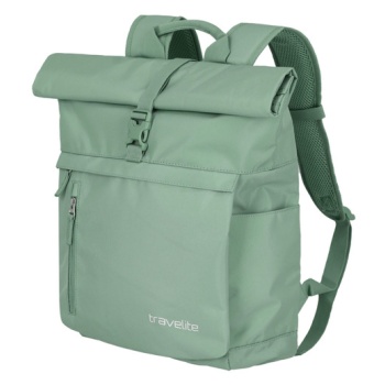 travelite basics roll-up light green backpack green