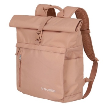 travelite basics rollup rose backpack pink