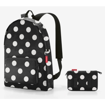 reisenthel mini maxi rucksack dots white backpack black