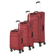 travelite skaii 4w s,m,l set red