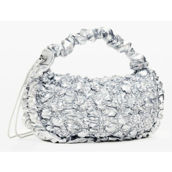 desigual flossy eibar handbag silver 100% polyester σε προσφορά