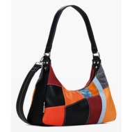 desigual lovelace heaven handbag orange 46% polyurethane, 41% polyamide, 13% cotton