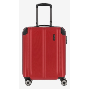 travelite city 4w s suitcase red abs