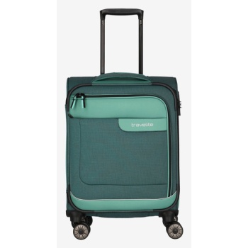 travelite viia 4w s suitcase green recycled polyester