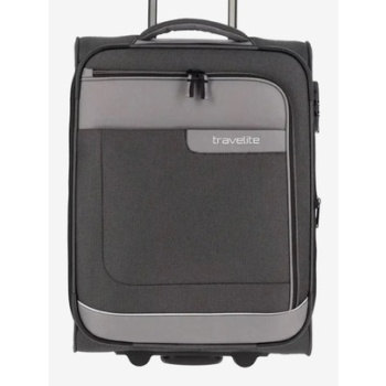 travelite viia 2w s suitcase grey recycled polyester