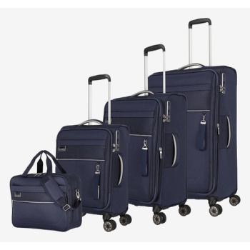 travelite miigo 4w s,m,l + bb set blue recycled polyester