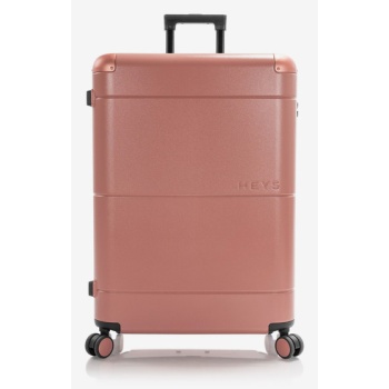 heys zen l coral suitcase red polycarbonate