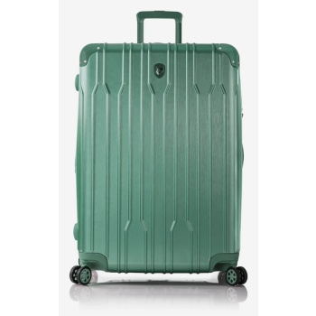 heys xtrak l suitcase green polycarbonate