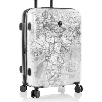 heys journey 3g m black/white map suitcase white