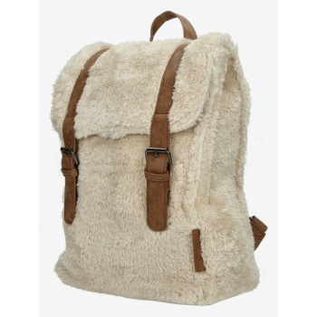 enrico benetti teddy tablet backpack off-white backpack