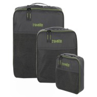 travelite packing cubes s,m,l anthracite set grey