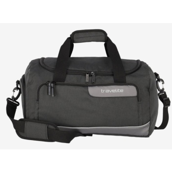 travelite viia duffle travel bag grey recycled polyester