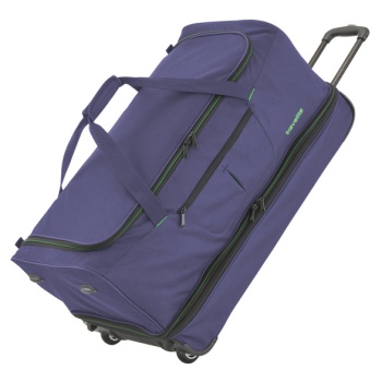 travelite basics wheeled duffle l travel bag blue