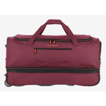 travelite basics wheeled duffle l travel bag red 100%