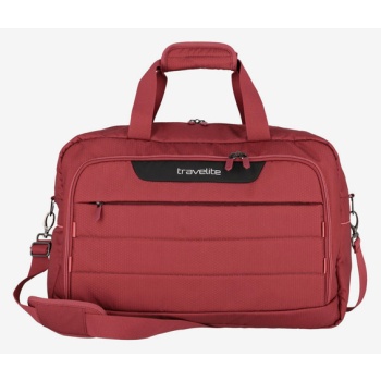 travelite skaii weekender bag red 100 % recycled polyester