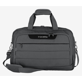 travelite skaii weekender bag grey 100 % recycled polyester