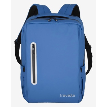 travelite basics boxy backpack blue synthetic