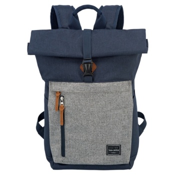 travelite basics roll-up backpack blue