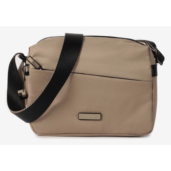 hedgren neutron m cross body bag beige polyester