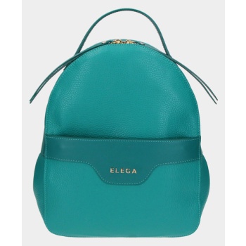 elega festy backpack green genuine leather σε προσφορά