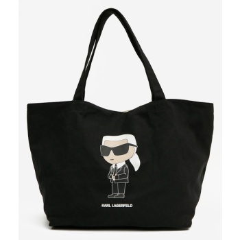 karl lagerfeld ikonik shopper bag black recycled cotton