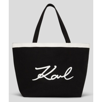 karl lagerfeld k/signature handbag black recycled cotton