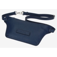 elega merlin waist bag blue genuine leather