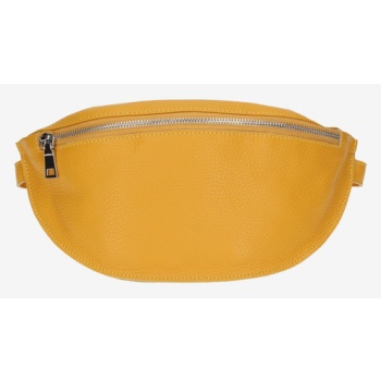 elega cammie waist bag yellow genuine leather σε προσφορά