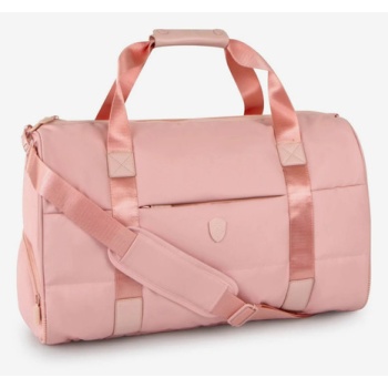 heys puffer duffel bag travel bag pink polyester