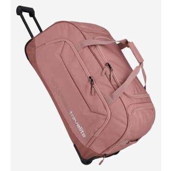 travelite kick off wheeled duffle xl rosé bag pink